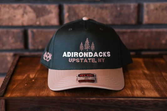 Adirondack Mountains Vintage Style Trucker Snapback Cap