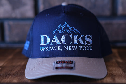 Adirondack Mountains Vintage Style Trucker Snapback Cap