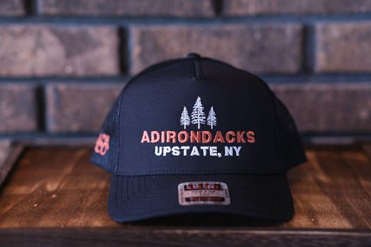 Adirondack Mountains Mesh Backing Trucker Snapback Cap