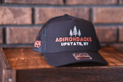 Adirondack Mountains Mesh Backing Trucker Snapback Cap