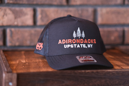 Adirondack Mountains Mesh Backing Trucker Snapback Cap