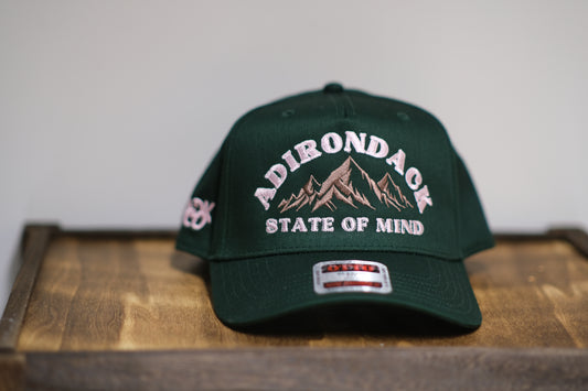 Adirondack Mountains Vintage Style Trucker Snapback Cap