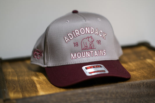 Adirondack Mountains Vintage Style Trucker Snapback Cap