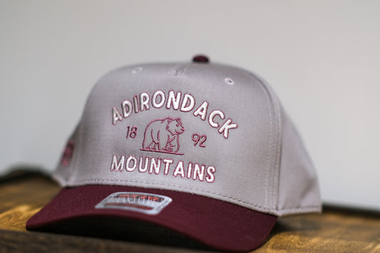 Adirondack Mountains Vintage Style Trucker Snapback Cap