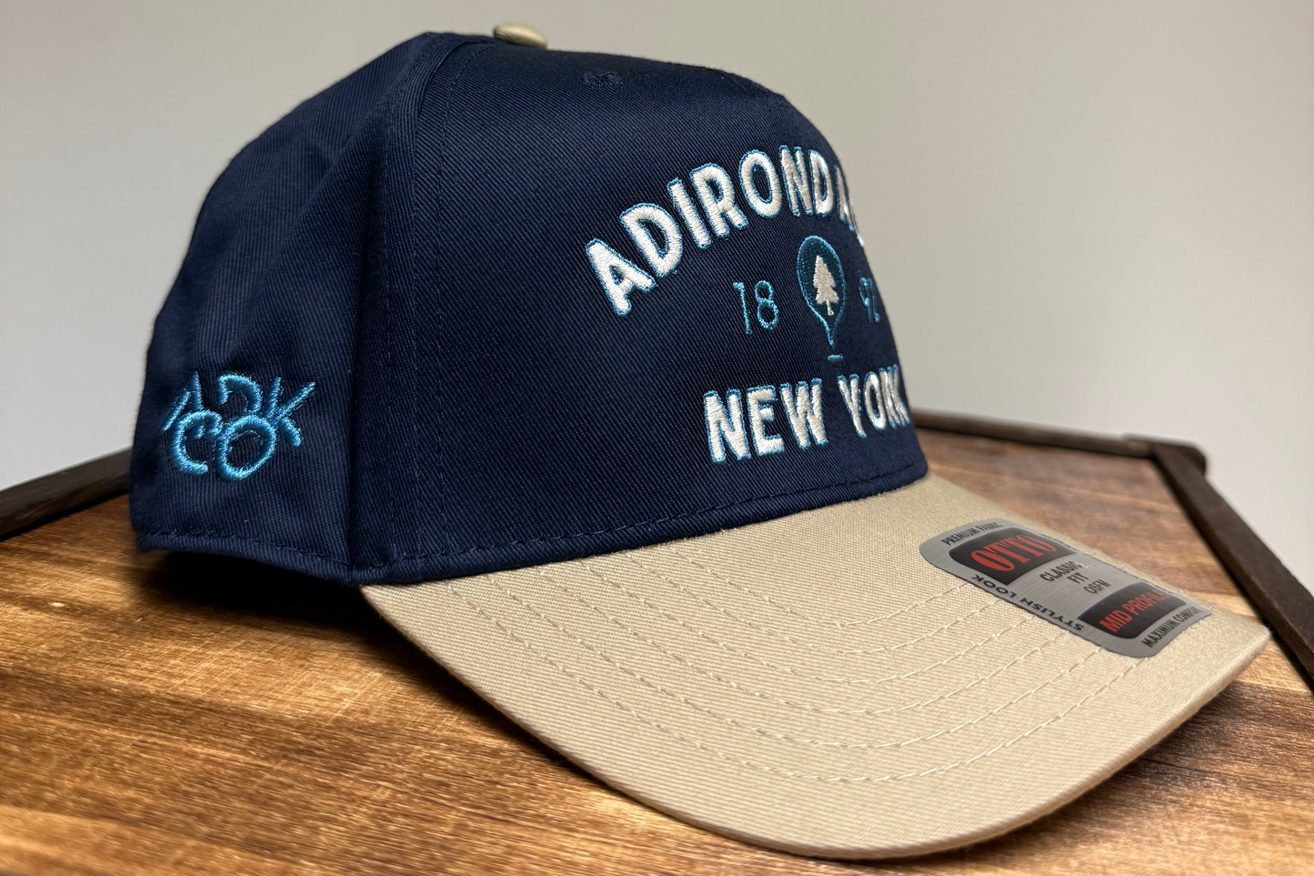 Adirondack Mountains Vintage Style Trucker Snapback Cap