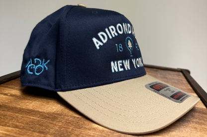 Adirondack Mountains Vintage Style Trucker Snapback Cap