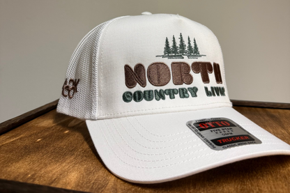 Adirondack Mountains Mesh Backing Trucker Snapback Cap