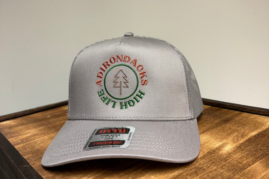 Adirondack Mountains Vintage Style Trucker Snapback Cap