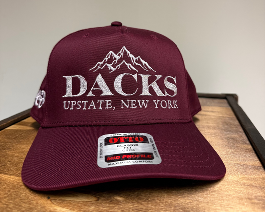 Adirondack Mountains Vintage Style Trucker Snapback Cap