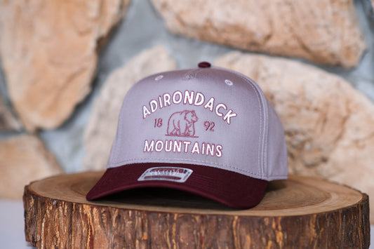 Adirondack Mountains Vintage Style Trucker Snapback Cap