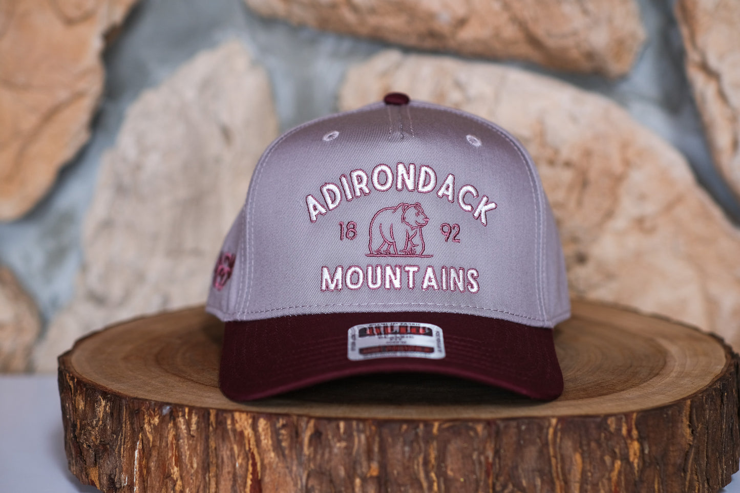 Adirondack Mountains Vintage Style Trucker Snapback Cap
