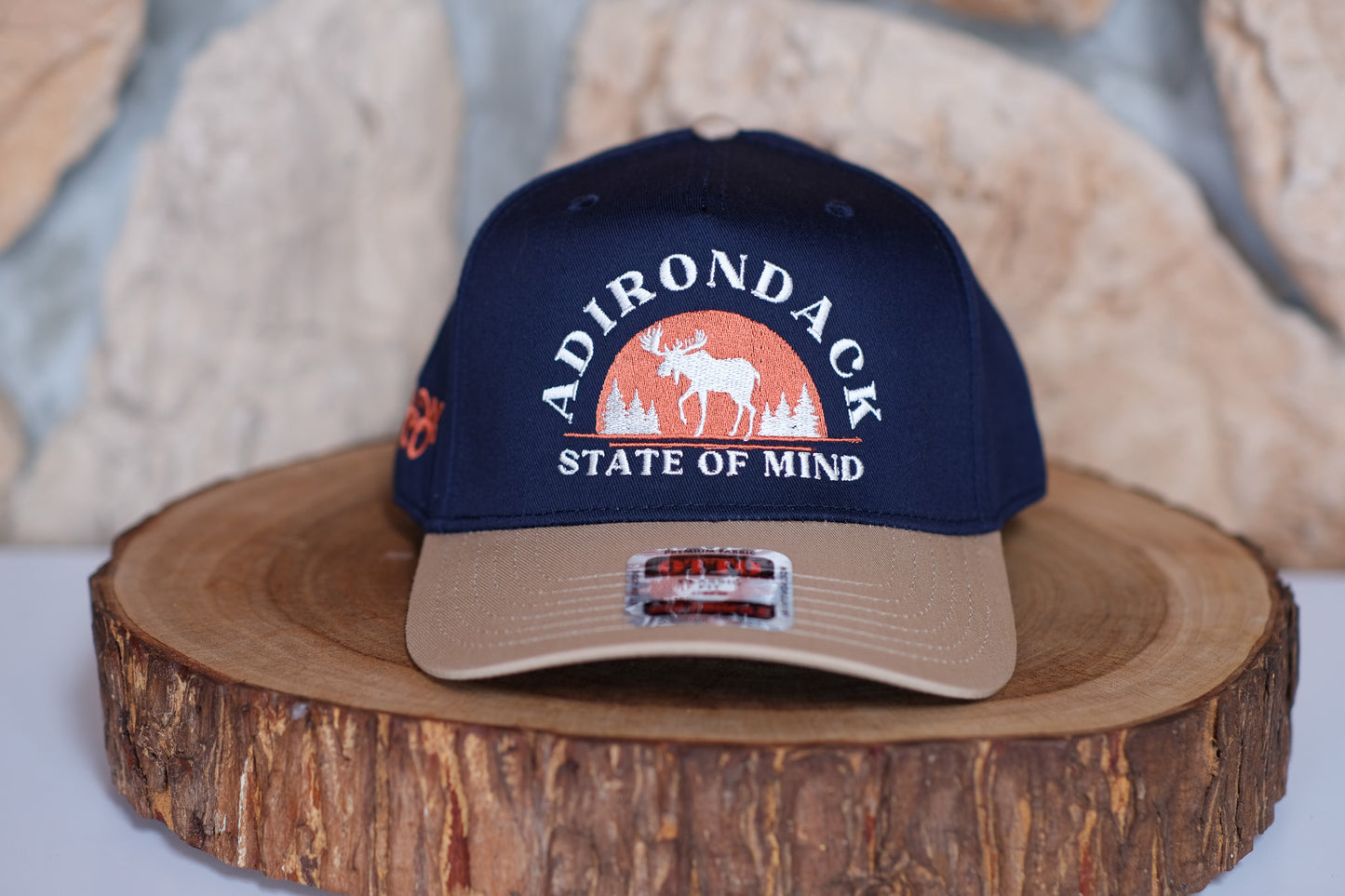 Adirondack Mountains Vintage Style Trucker Snapback Cap
