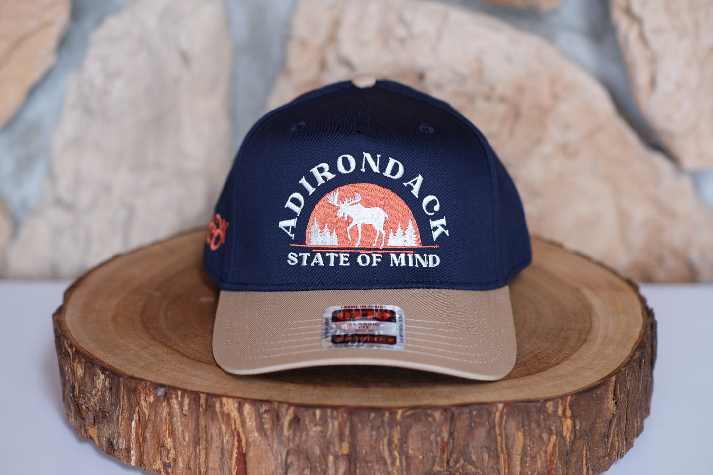 Adirondack Mountains Vintage Style Trucker Snapback Cap