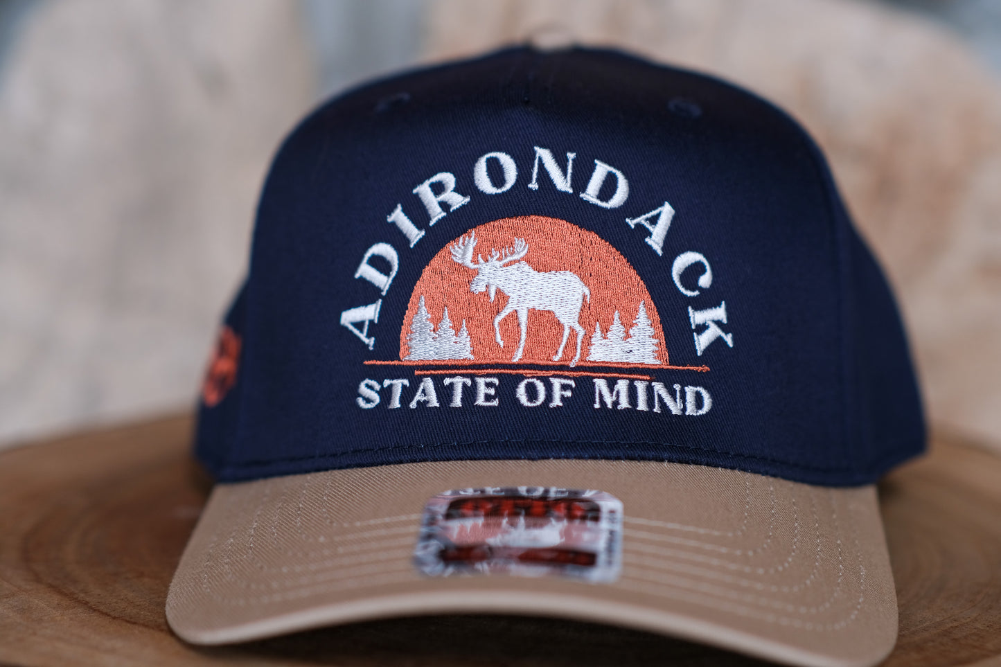 Adirondack Mountains Vintage Style Trucker Snapback Cap