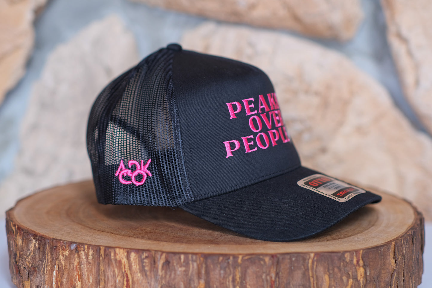 Adirondack Mountains Mesh Backing Trucker Snapback Cap