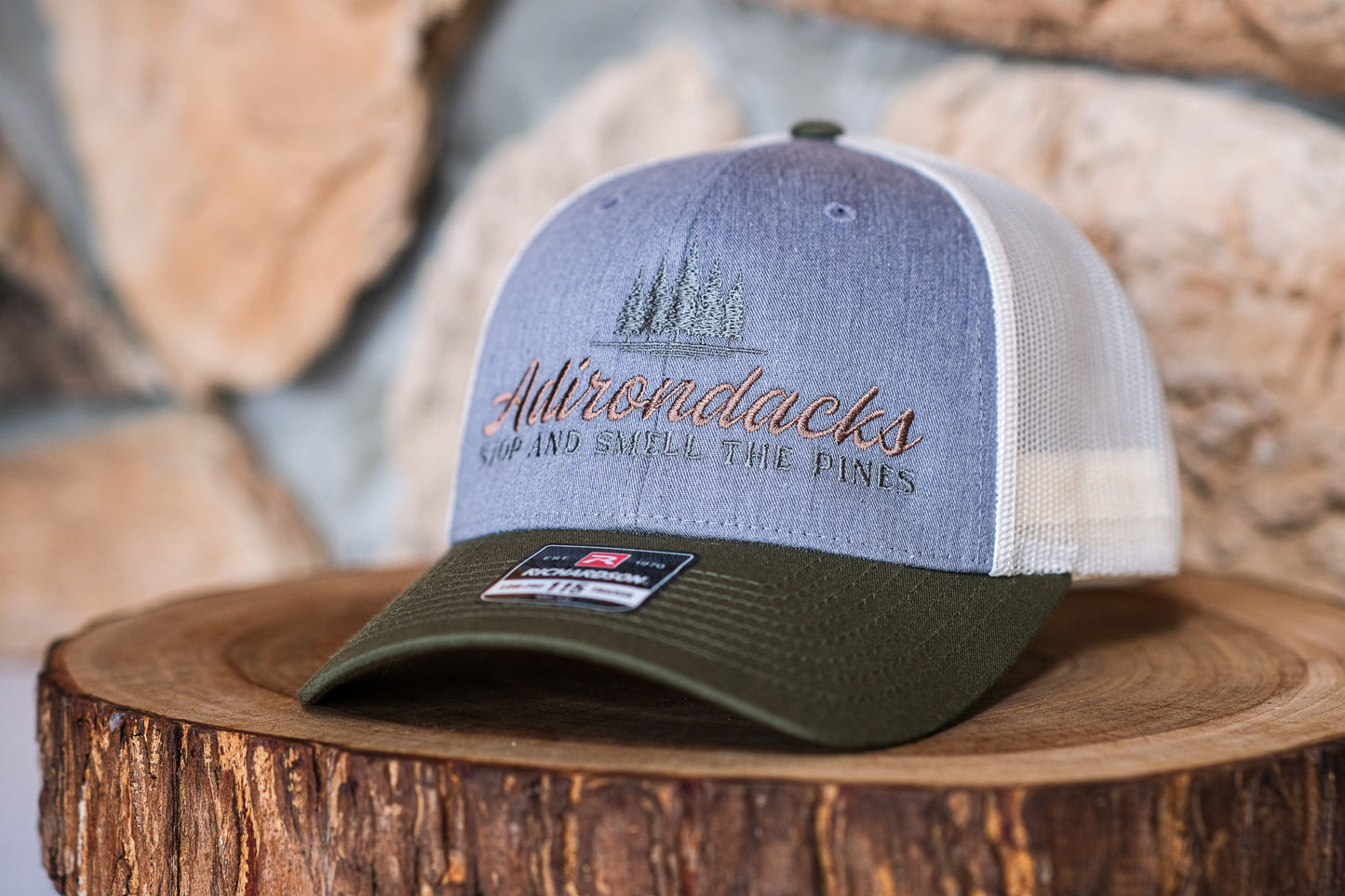 Adirondack Mountains Richardson Mesh Backing Trucker Snapback Cap