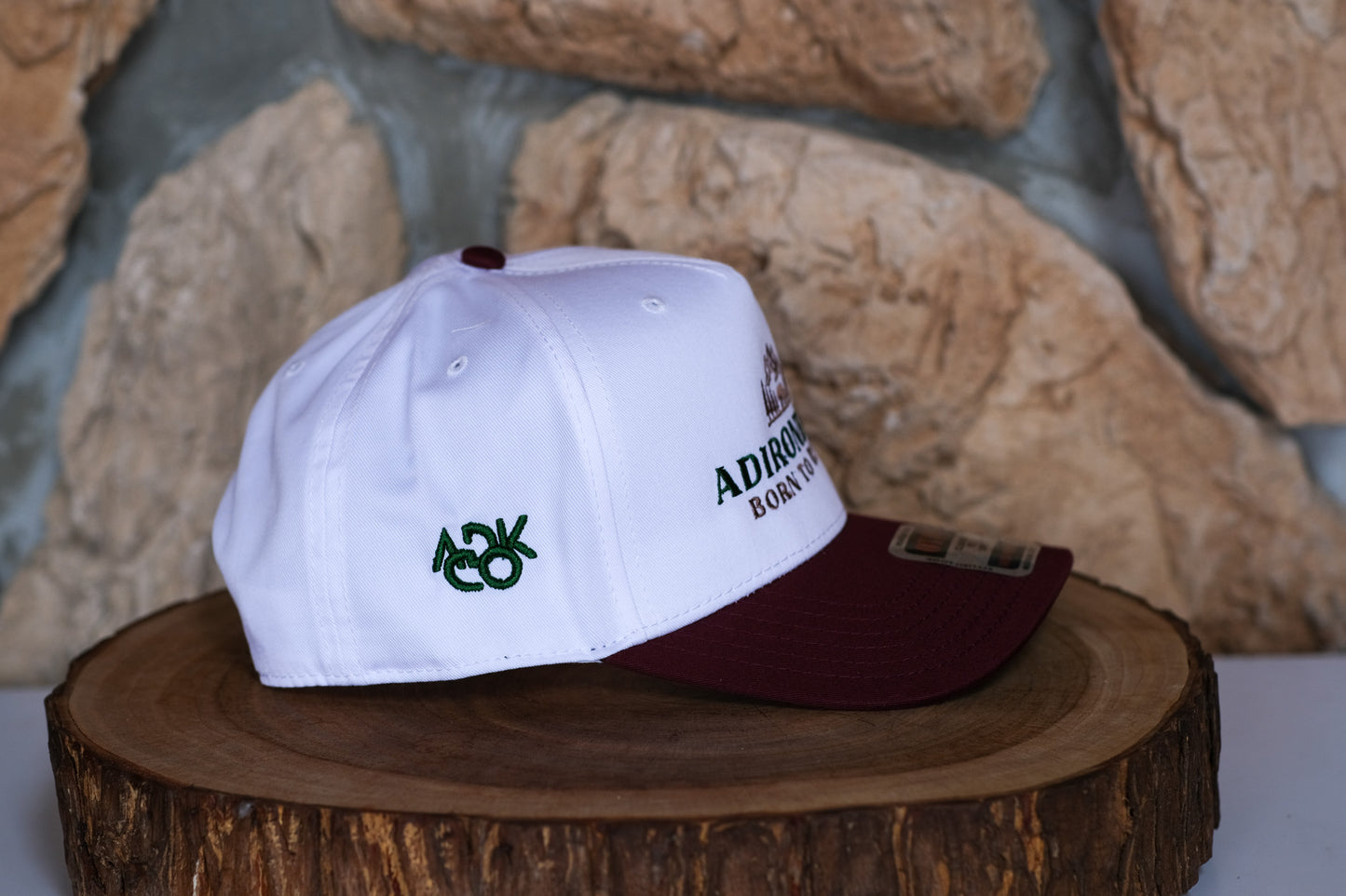 Adirondack Mountains Vintage Style Trucker Snapback Cap