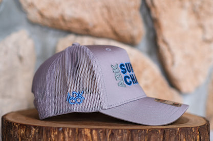 Adirondack Mountains Vintage Style Trucker Snapback Cap