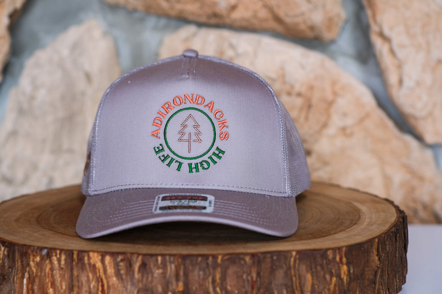 Adirondack Mountains Vintage Style Trucker Snapback Cap