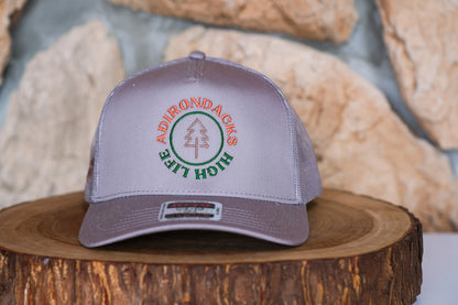 Adirondack Mountains Vintage Style Trucker Snapback Cap