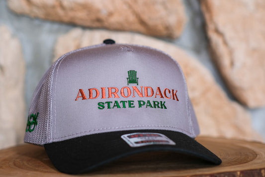 Adirondack Mountains Vintage Style Trucker Snapback Cap