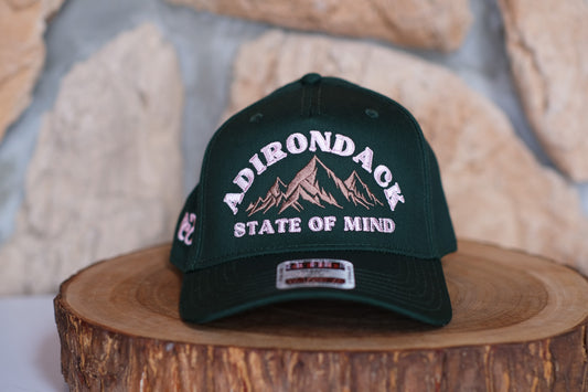 Adirondack Mountains Vintage Style Trucker Snapback Cap