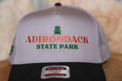 Adirondack Mountains Vintage Style Trucker Snapback Cap