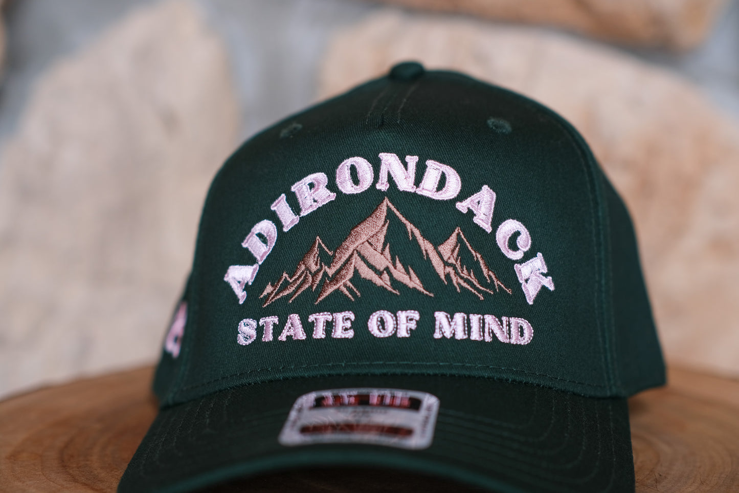 Adirondack Mountains Vintage Style Trucker Snapback Cap