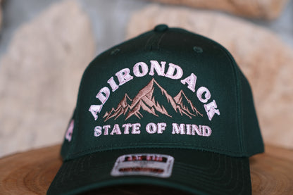Adirondack Mountains Vintage Style Trucker Snapback Cap