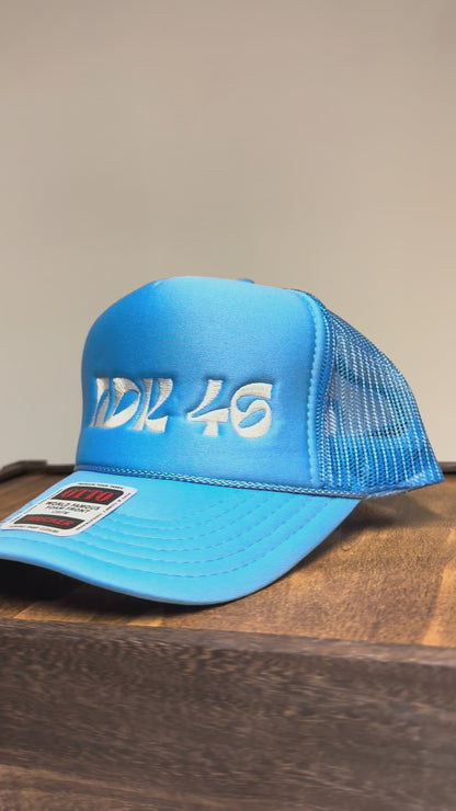 Adirondack Mountains Foam Neon High Crown Golf Style Mesh Snapback Cap
