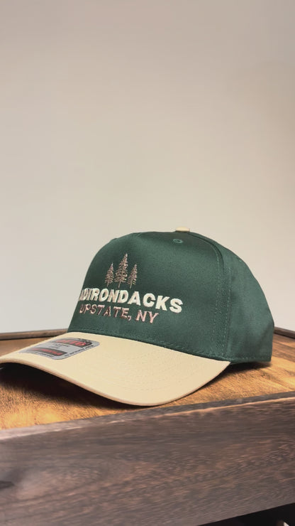 Adirondack Mountains Vintage Style Trucker Snapback Cap