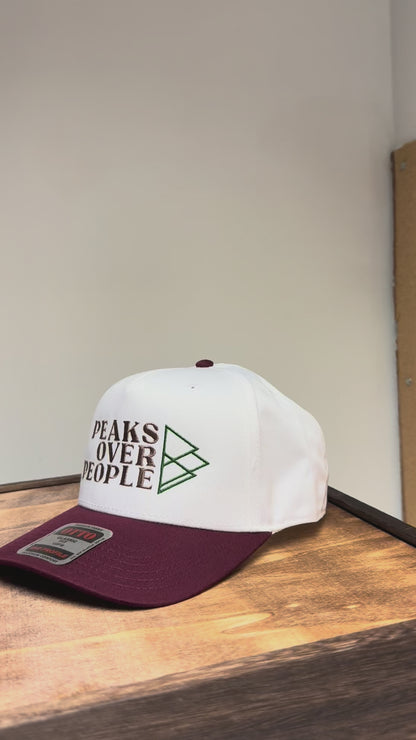 Adirondack Mountains Vintage Style Trucker Snapback Cap