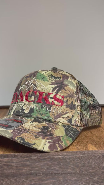 Adirondack Mountains Mesh Backing Trucker Snapback Cap