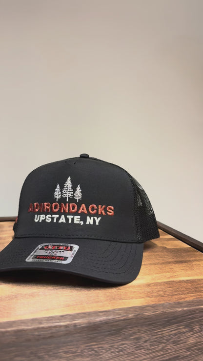 Adirondack Mountains Mesh Backing Trucker Snapback Cap