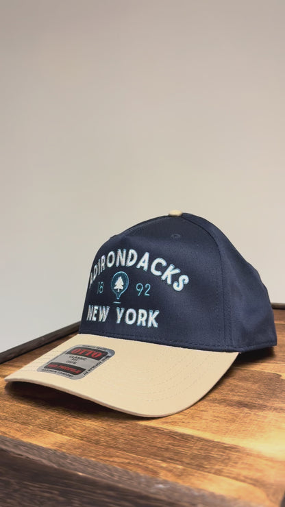 Adirondack Mountains Vintage Style Trucker Snapback Cap