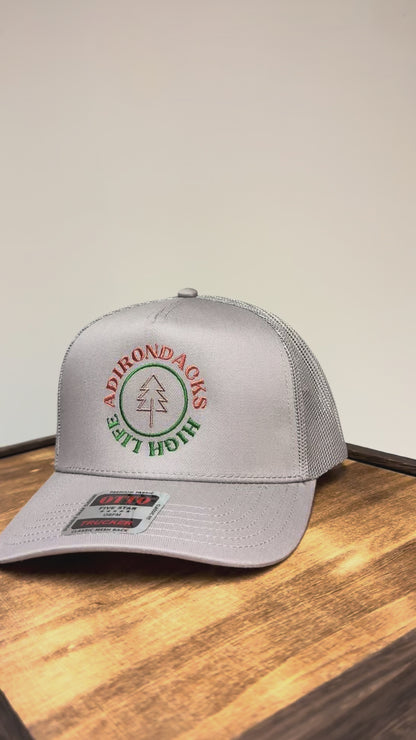 Adirondack Mountains Vintage Style Trucker Snapback Cap