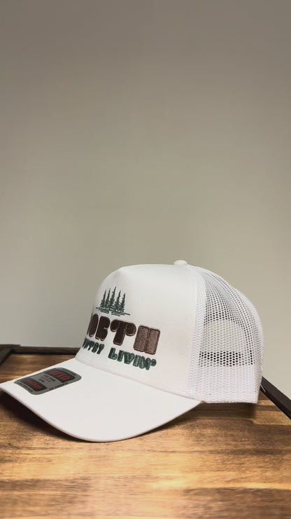 Adirondack Mountains Mesh Backing Trucker Snapback Cap