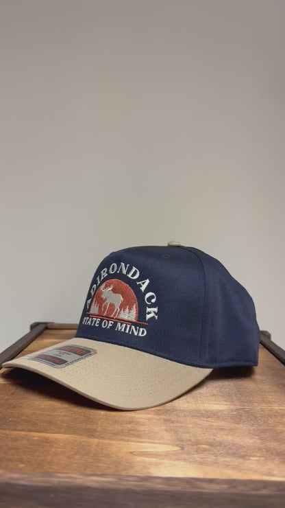 Adirondack Mountains Vintage Style Trucker Snapback Cap
