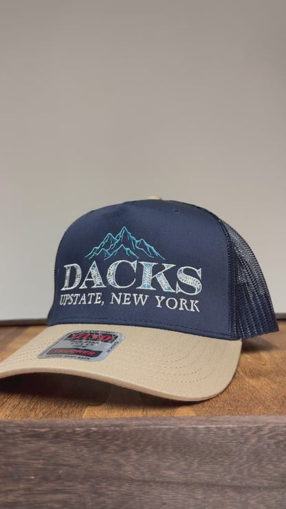 Adirondack Mountains Vintage Style Trucker Snapback Cap