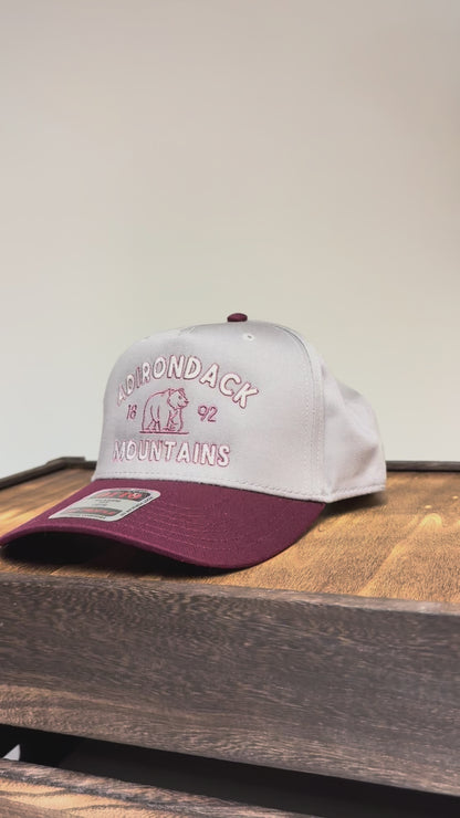 Adirondack Mountains Vintage Style Trucker Snapback Cap