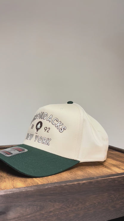 Adirondack Mountains Vintage Style Trucker Snapback Cap